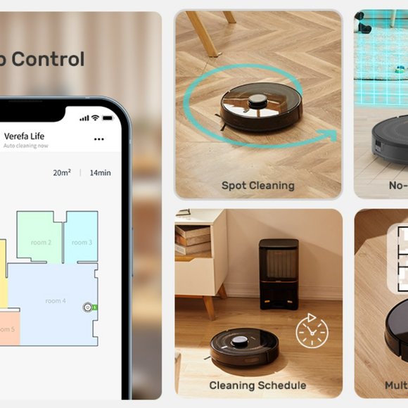 Verefa L11 Pro Self-Emptying Robot Vacuum 2700Pa, LIDAR Navigation Robot Vacuum - Picture 3 of 16